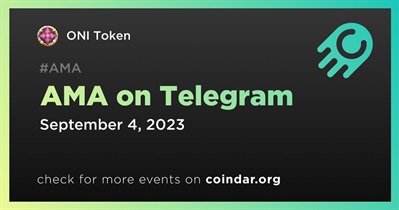 ONI Token to Hold AMA on Telegram on September 4th