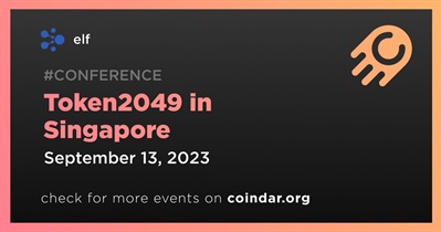Elf to Participate in Token2049 in CITY on September 13th