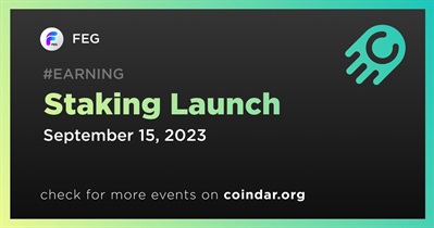 FEG to Launch Staking on September 15th