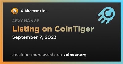 X Akamaru Inu to Be Listed on CoinTiger on September 7th