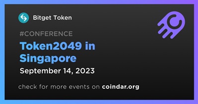 Bitget Token to Participate in Token2049 in Singapore on September 14th