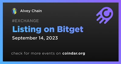 Alvey Chain to Be Listed on Bitget on September 14th