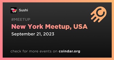 Sushi to Attend Meetup in New York on September 21st