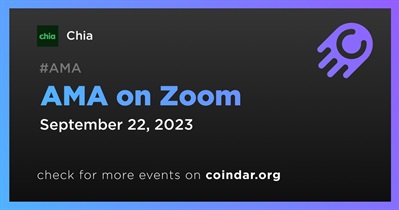 Chia to Hold AMA on Zoom on September 22nd