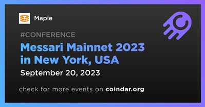 Maple to Participate in Messari Mainnet 2023 in New York on September 20th
