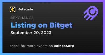 Metacade to Be Listed on Bitget on September 20th