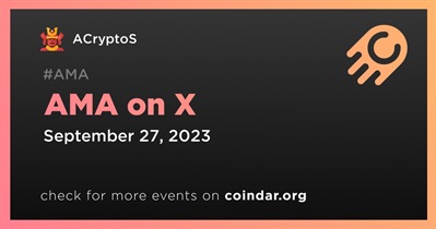 ACryptoS to Hold AMA on X on September 27th