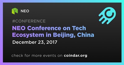 NEO Conference on Tech Ecosystem em Pequim, China