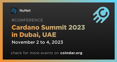 UAE 두바이에서 열리는 Cardano Summit 2023