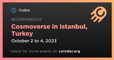 Cudos to Participate in Cosmoverse in Istanbul