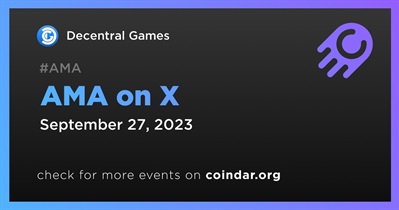 Decentral Games to Hold AMA on X on September 27th
