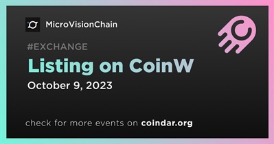 MicroVisionChain to Be Listed on CoinW on October 9th