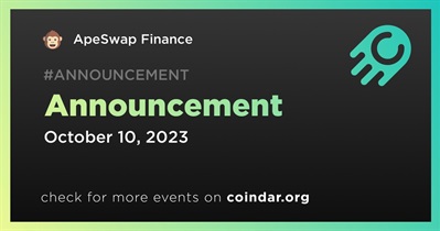 ApeSwap Finance to Make Announcement on October 10th