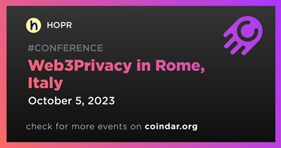 HOPR to Participate in Web3Privacy in Rome on October 5th