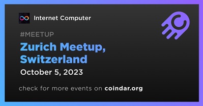 Internet Computer to Host Meetup in Zurich on October 5th