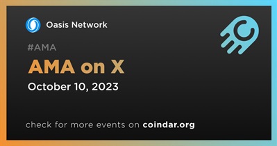 Oasis Network to Hold AMA on X on October 10th
