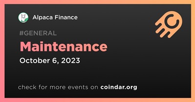Alpaca Finance to Conduct Scheduled Maintenance on October 6th