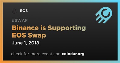 Binance is Supporting EOS Swap