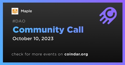 Maple to Host Community Call on October 10th