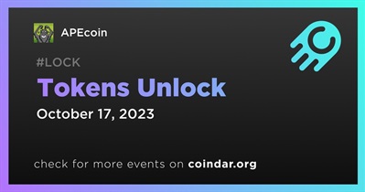 4.23% of APE Tokens Will Be Unlocked on October 17th