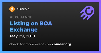BOA Exchange पर लिस्टिंग