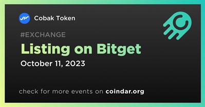 Cobak Token to Be Listed on Bitget on October 11th