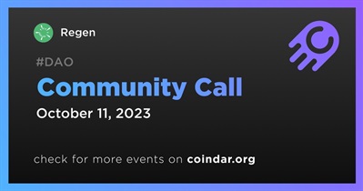 Regen to Host Community Call on October 11th