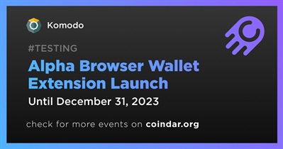 Komodo to Release Browser Wallet Extension Alpha in Q4