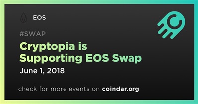 Cryptopia está suportando EOS Swap