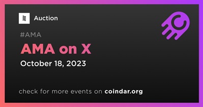 Auction to Hold AMA on X on October 18th