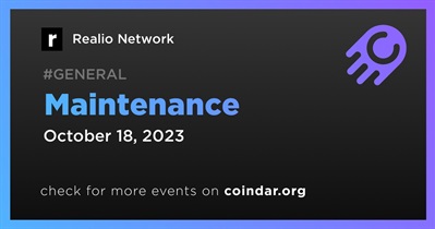 Realio Network to Conduct Scheduled Maintenance on October 18th
