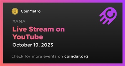CoinMetro to Hold Live Stream on YouTube on October 19th