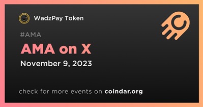 WadzPay Token to Hold AMA on X on November 9th
