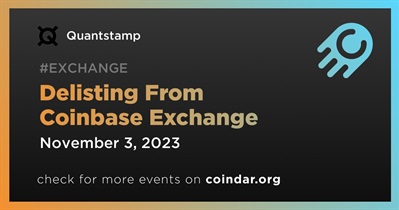 Quantstamp to Be Delisted From Coinbase Exchange on November 3rd