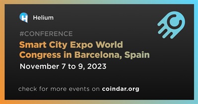 Helium to Participate in Smart City Expo World Congress in Barcelona on November 7th