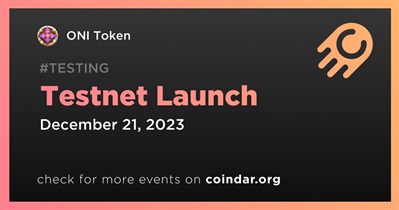 ONI Token to Launch Testnet on December 21st