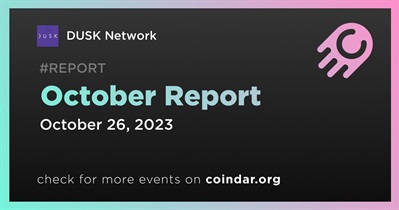 DUSK Network Releases Monthly Report for October