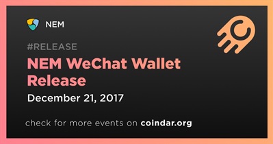 NEM WeChat Wallet Release