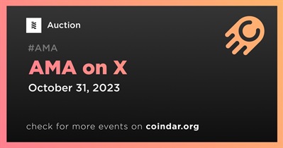 Auction to Hold AMA on X on October 31st