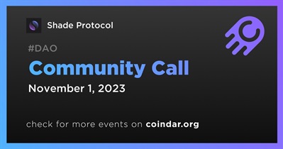 Shade Protocol to Host Community Call on November 1st