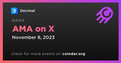 Decimal to Hold AMA on X on November 8th