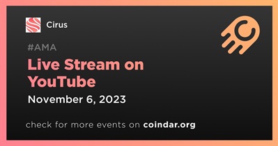 Cirus to Hold Live Stream on YouTube on November 6th
