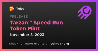 Telos to Mint Tarzan™ Speed Run Token on November 8th