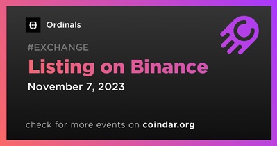 Ordinals to Be Listed on Binance on November 7th