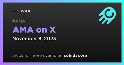 WAX to Hold AMA on X on November 8th