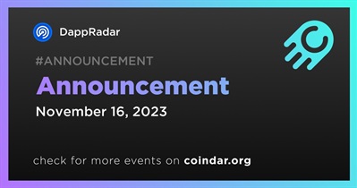 DappRadar to Make Announcement on November 16th