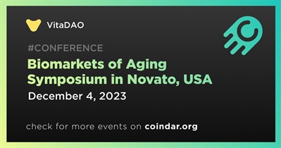 VitaDAO to Participate in Biomarkets of Aging Symposium in Novato on December 4th