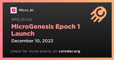 Micro AI to Launch MicroGenesis Epoch 1 on December 10th