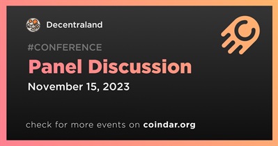 Decentraland to Host Panel Discussion on November 15th
