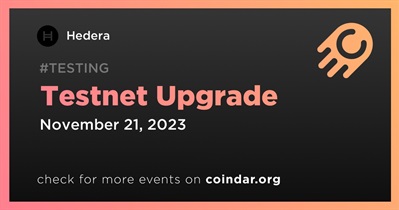 Hedera to Conduct Testnet Upgrade on November 21st